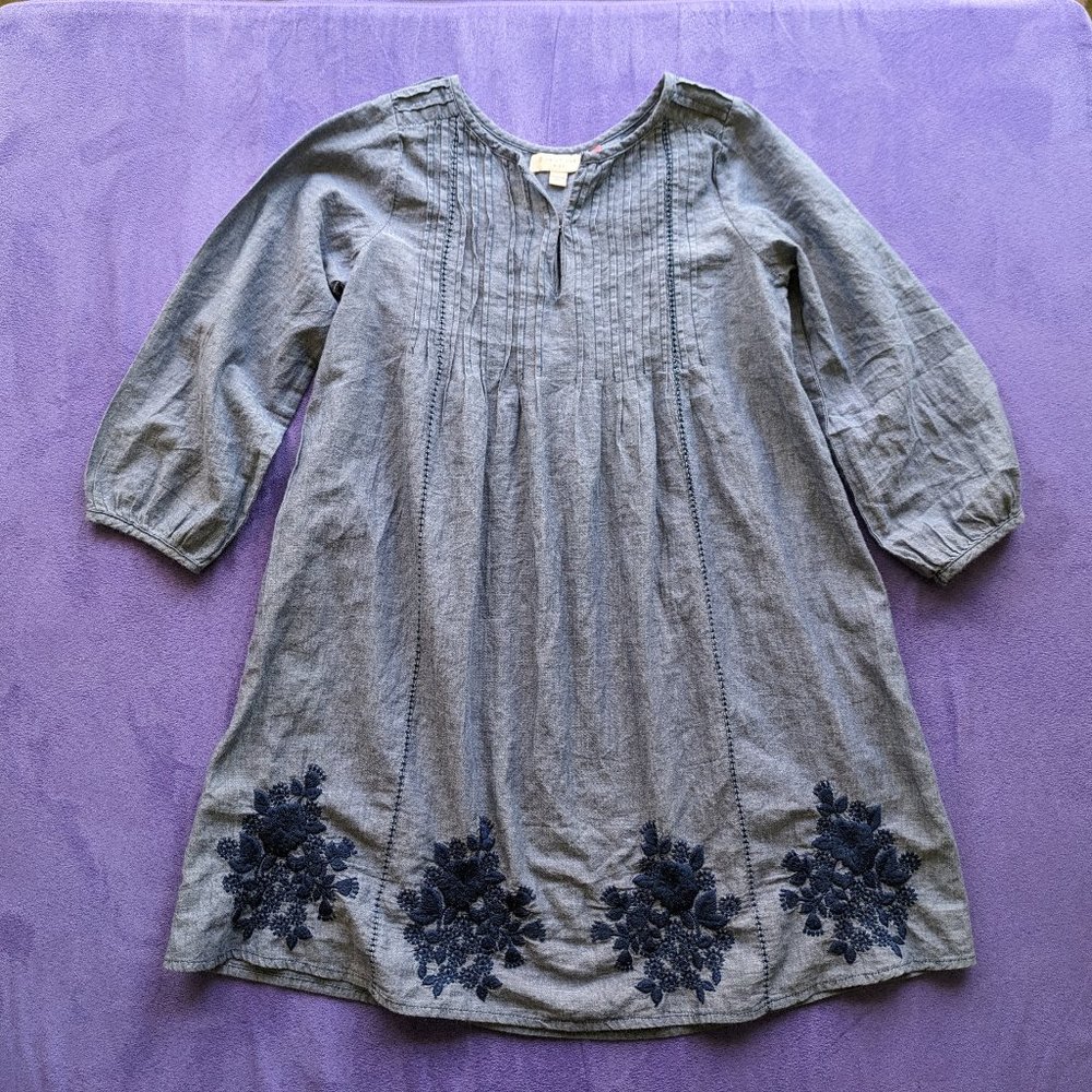 Pink Chicken Girls Chambray Dress - 7Y